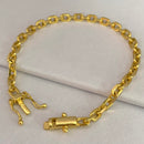PULSEIRA CADEADO (5mm) - BANHADO A OURO 18K