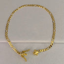 PULSEIRA FIGARO 3X1 (3mm) - BANHADO A OURO 18K.