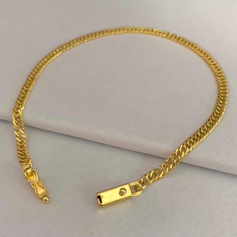 PULSEIRA GRUMET DUPLA (3,5mm) - BANHADO A OURO 18K