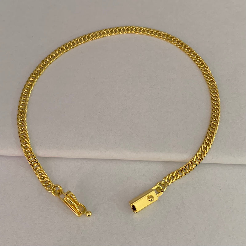 PULSEIRA GRUMET DUPLA (3,5mm) - BANHADO A OURO 18K