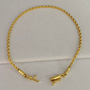 PULSEIRA ELO BAIANO (2mm) - BANHADO A OURO 18K