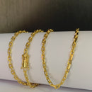 CORRENTE CADEADO (3mm) - BANHADO A OURO 18K