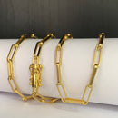 CORRENTE CADEADO LONG (6mm) - BANHADO A OURO 18K