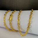 CORRENTE CADEADO (5mm) - BANHADO A OURO 18K