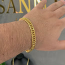 PULSEIRA GRUMET DUPLA (10mm) - BANHADO A OURO 18K