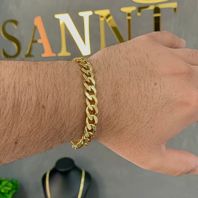 PULSEIRA GRUMET (8mm) - BANHADO A OURO 18K