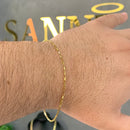 PULSEIRA TIJOLINHO (1,5mm) - BANHADO A OURO 18K