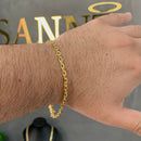 PULSEIRA CADEADO (3mm) - BANHADO A OURO 18K