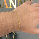 PULSEIRA GRUMET (2mm) - BANHADO A OURO 18K