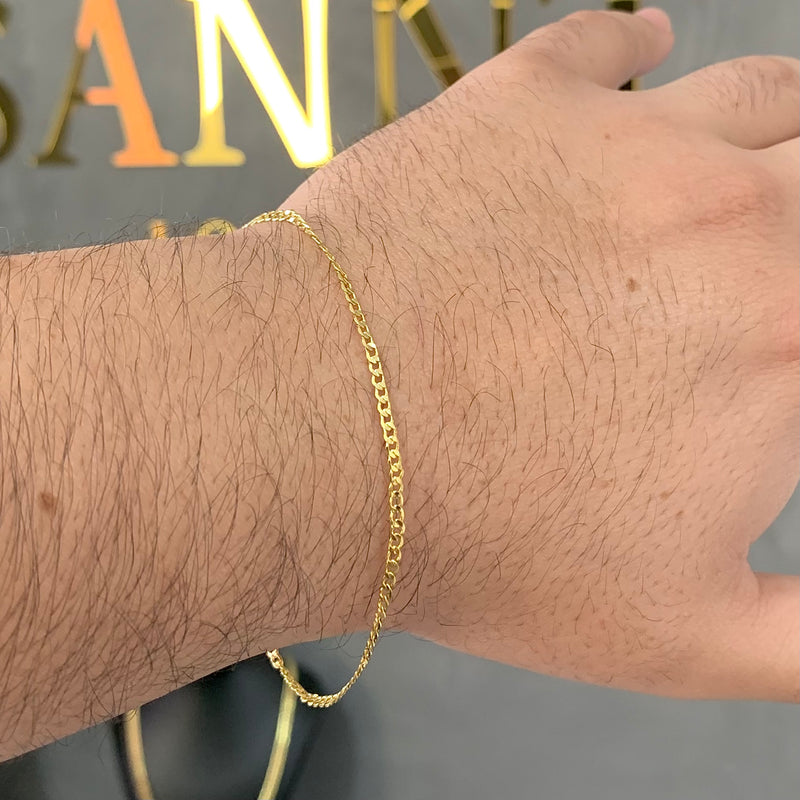 PULSEIRA GRUMET (2mm) - BANHADO A OURO 18K