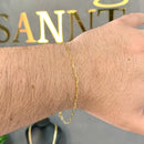 PULSEIRA CADEADO FINO (1mm) - BANHADO A OURO 18K