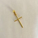 PINGENTE CRUZ PALITO MÉDIA (2,8cm) - BANHADO A OURO 18K