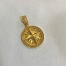PINGENTE ROSA DOS VENTOS (2,5cm) - BANHADO A OURO 18K
