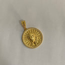 PINGENTE MEDALHA FACE DE CRISTO CRAVEJADO (4,9cm) - BANHADO A OURO 18K