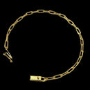PULSEIRA CADEADO FINO (2mm) - BANHADO A OURO 18K