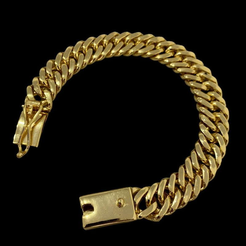 PULSEIRA GRUMET DUPLA (13 mm) - BANHADO A OURO 18K