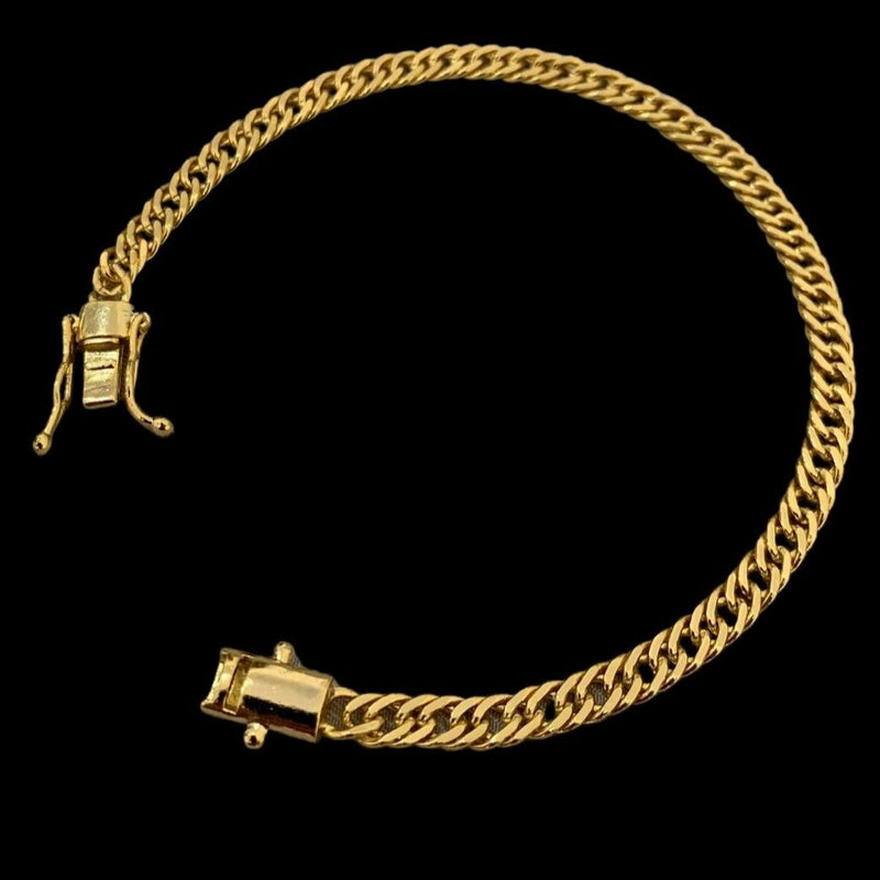 PULSEIRA GRUMET DUPLA (4mm) - BANHADO A OURO 18K