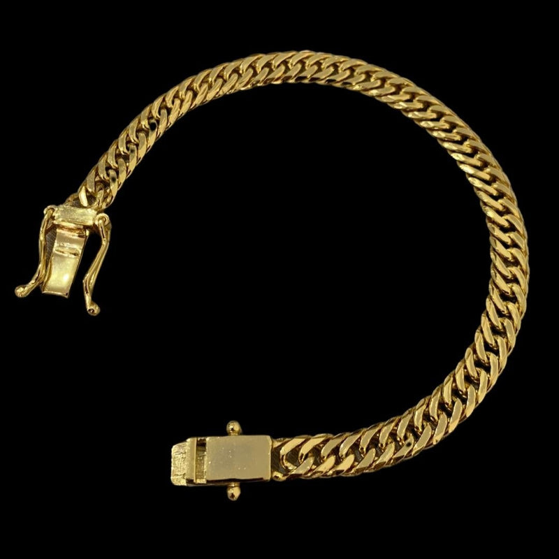 PULSEIRA GRUMET DUPLA (6mm) - BANHADO A OURO 18K