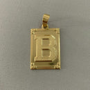 CORRENTE CADEADO (3mm) + PINGENTE PLACA LETRA (2,7cm) - BANHADO A OURO 18K