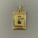 CORRENTE CADEADO (3mm) + PINGENTE PLACA LETRA (2,7cm) - BANHADO A OURO 18K