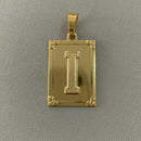 CORRENTE CADEADO (3mm) + PINGENTE PLACA LETRA (2,7cm) - BANHADO A OURO 18K