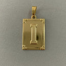 PINGENTE PLACA LETRA (2,7cm) - BANHADO A OURO 18K