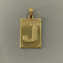 PINGENTE PLACA LETRA (2,7cm) - BANHADO A OURO 18K