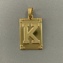 PINGENTE PLACA LETRA (2,7cm) - BANHADO A OURO 18K