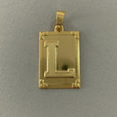 CORRENTE CADEADO (3mm) + PINGENTE PLACA LETRA (2,7cm) - BANHADO A OURO 18K