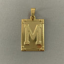 CORRENTE CADEADO (3mm) + PINGENTE PLACA LETRA (2,7cm) - BANHADO A OURO 18K