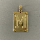 PINGENTE PLACA LETRA (2,7cm) - BANHADO A OURO 18K