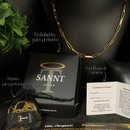 CORRENTE GRUMET DUPLA (10mm) + PINGENTE PLACA FÉ CRAVEJADA (4cm) - BANHADO A OURO 18K