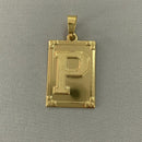 CORRENTE CADEADO (3mm) + PINGENTE PLACA LETRA (2,7cm) - BANHADO A OURO 18K