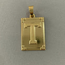 CORRENTE CADEADO (3mm) + PINGENTE PLACA LETRA (2,7cm) - BANHADO A OURO 18K